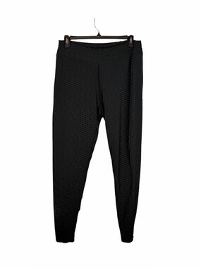 Black TikTok Scrunch Butt Honeycomb Leggings Size 3X